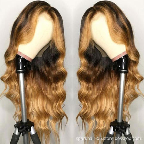 Wigs Brazilian Raw Unprocessed Virgin Hair Wigs Sunlight Pre Plucked Hair Line With Baby Hair 13 * 4 Hd Lace Frontal Wigs